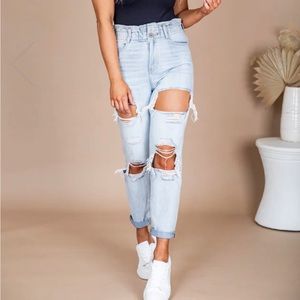 Pink Lily Kristin Paperbag Jeans